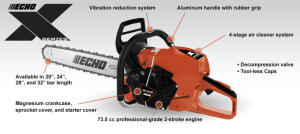 Echo Gas Powered Chainsaw CS-7310P-32
